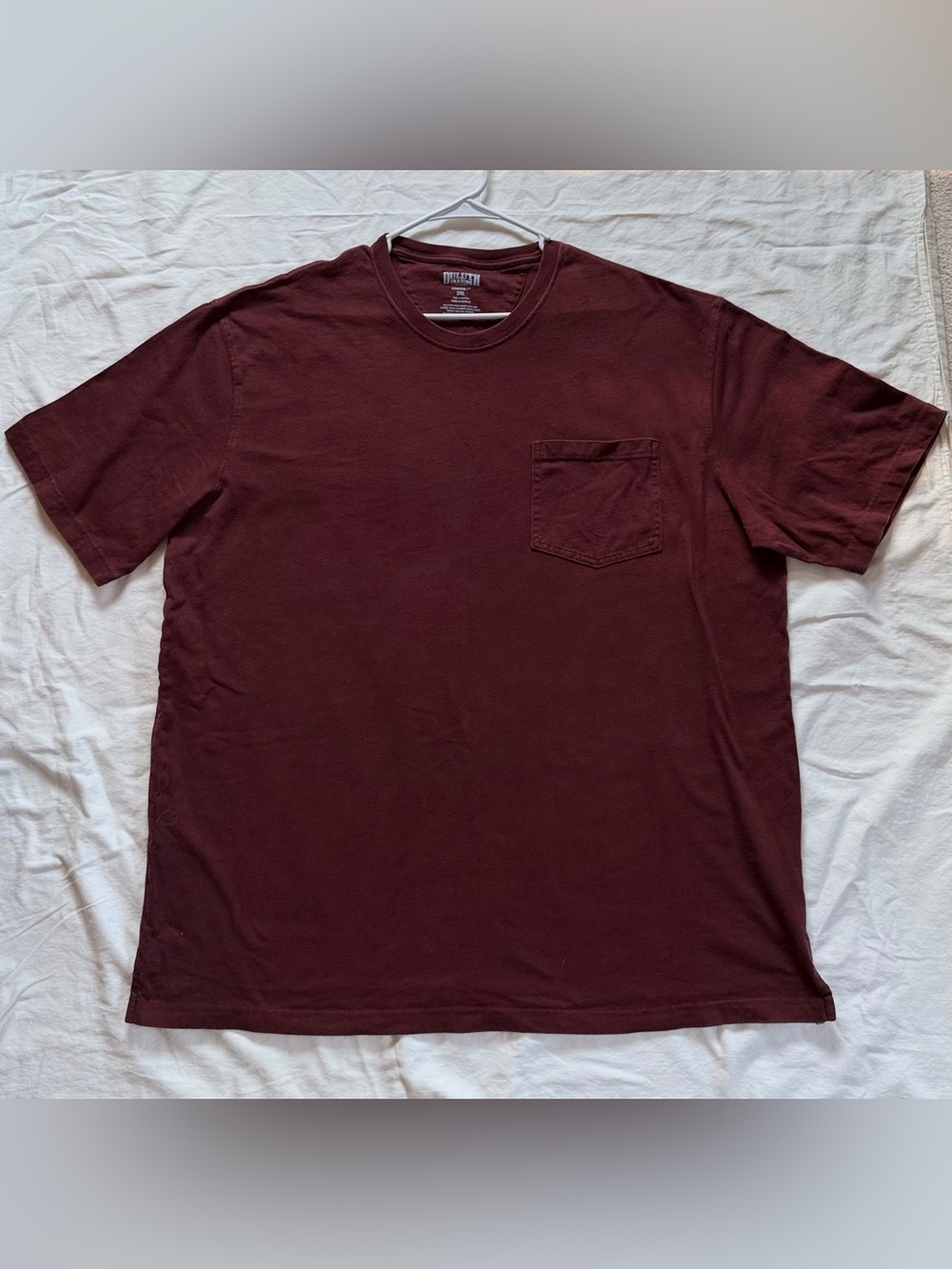 Duluth Trading Longtail T Pocket Tee Burgundy 2XL 100% Cotton Relaxed Fit